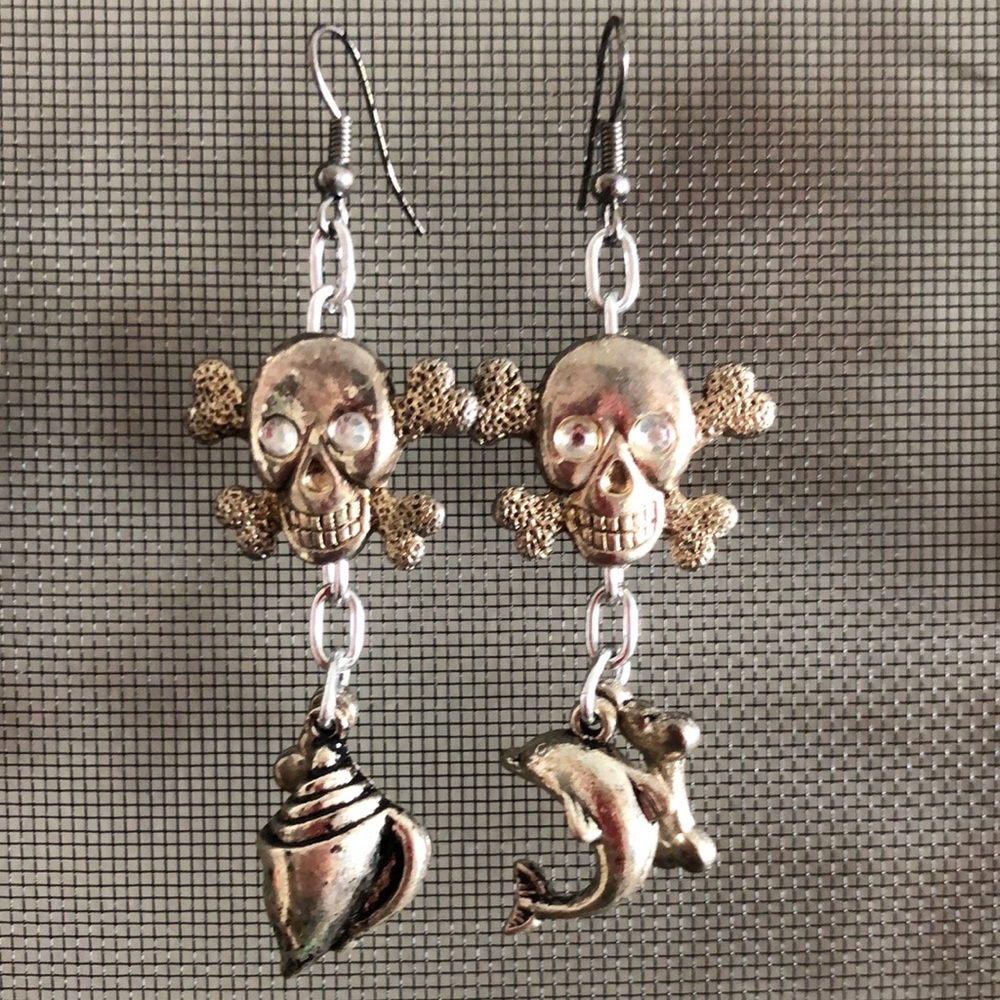 Pirate theme earrings !!